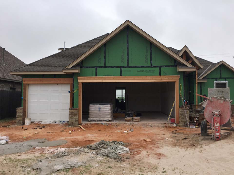 House in construction by Semco homes in Yukon, OK